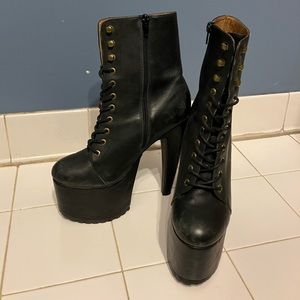 Rare Jeffrey Campbell x Human Aliens Go Go platform boots